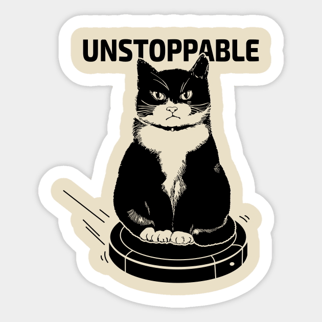 Unstoppable cat Sticker by My Happy-Design